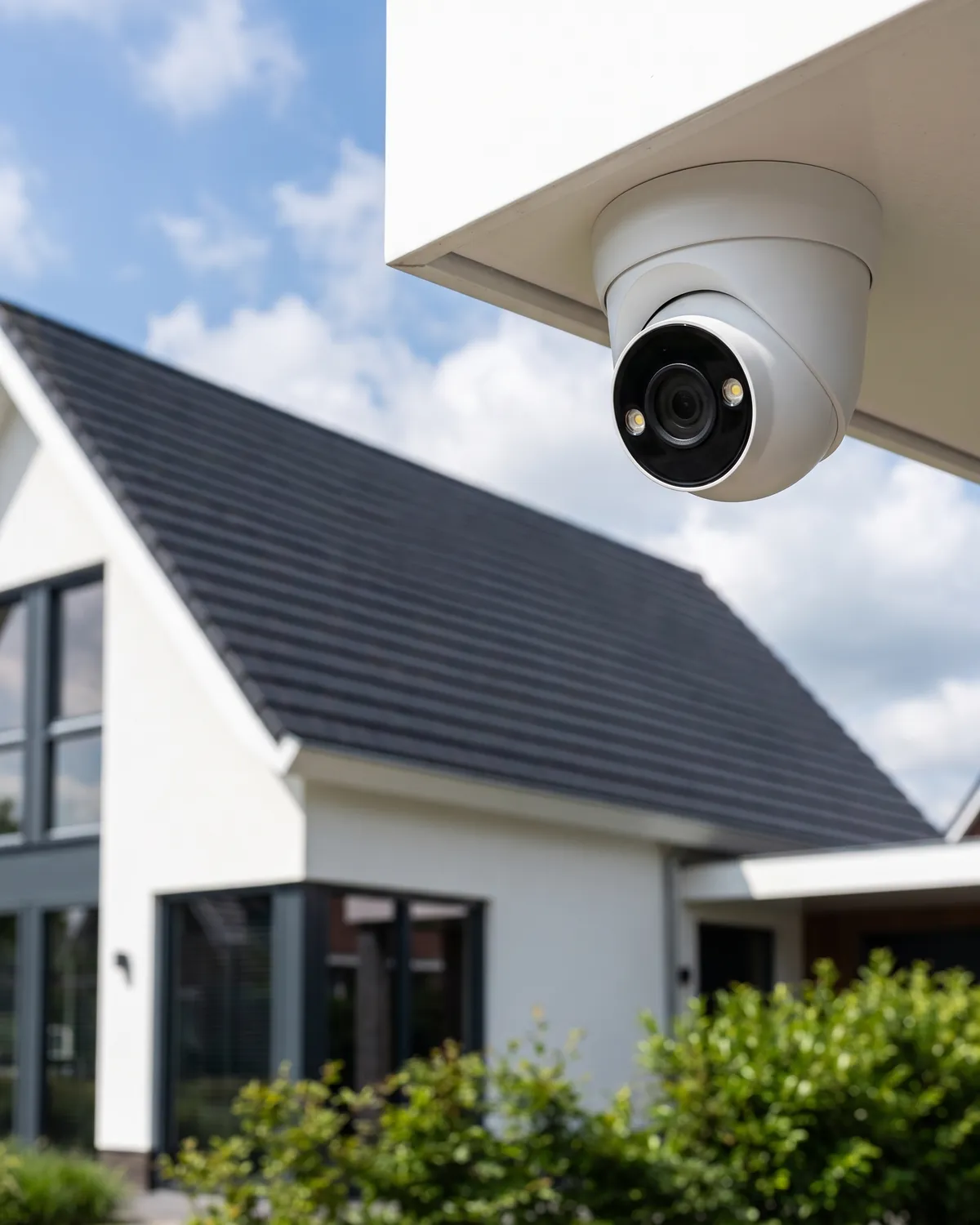 Hikvision camera aan een moderne woning