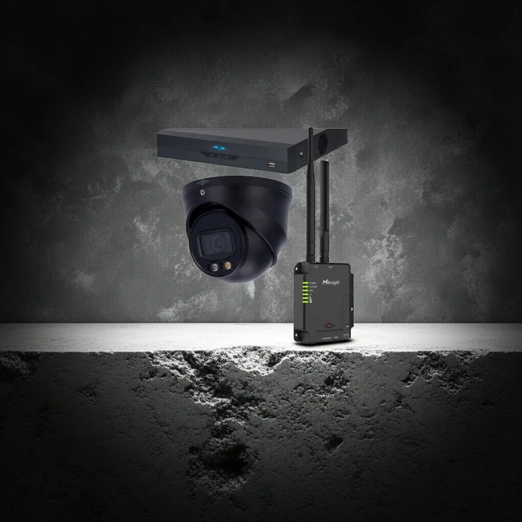 4MP / 4G Router – Full Night Color – AI IP Camera Met Nachtzicht Camerasysteem Plus – 1x Dome IP Camera