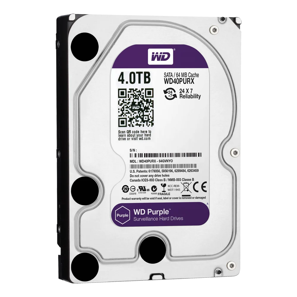 WD Purple 4TB Surveillance Harde Schijf